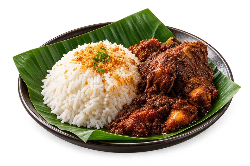 Ilustrasi hidangan untuk tengah hari, dijana AI.
